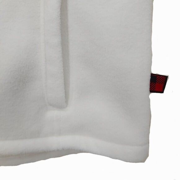 Woolrich Fleece Vest Womens Medium White Full Zip High Neck Lightweight Cozy - Picture 5 of 9